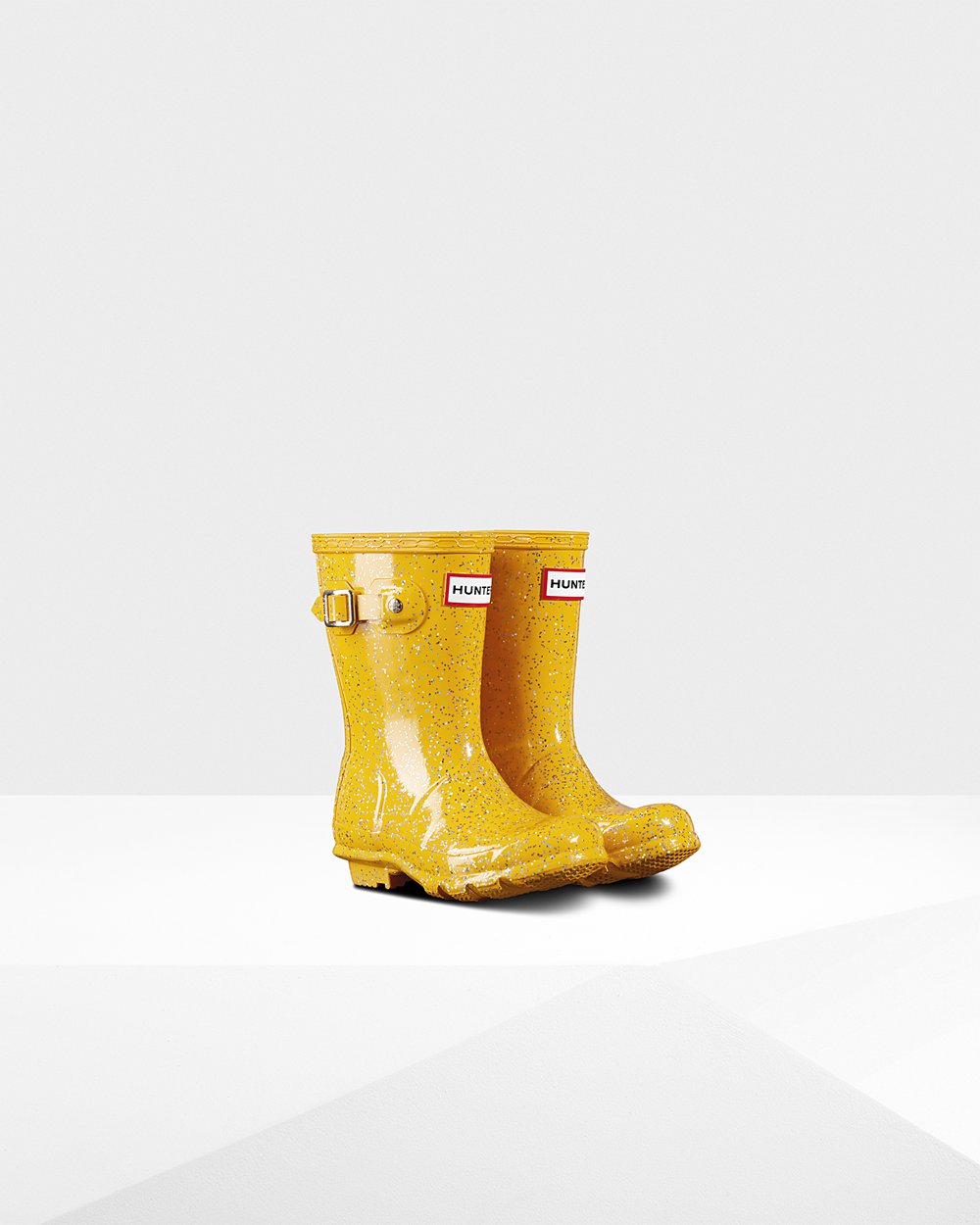 Kids Hunter Rain Boots Yellow - Original Little Giant Glitter - 0143967-SN